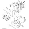 GE JGB820SEP1SS door & drawer parts diagram