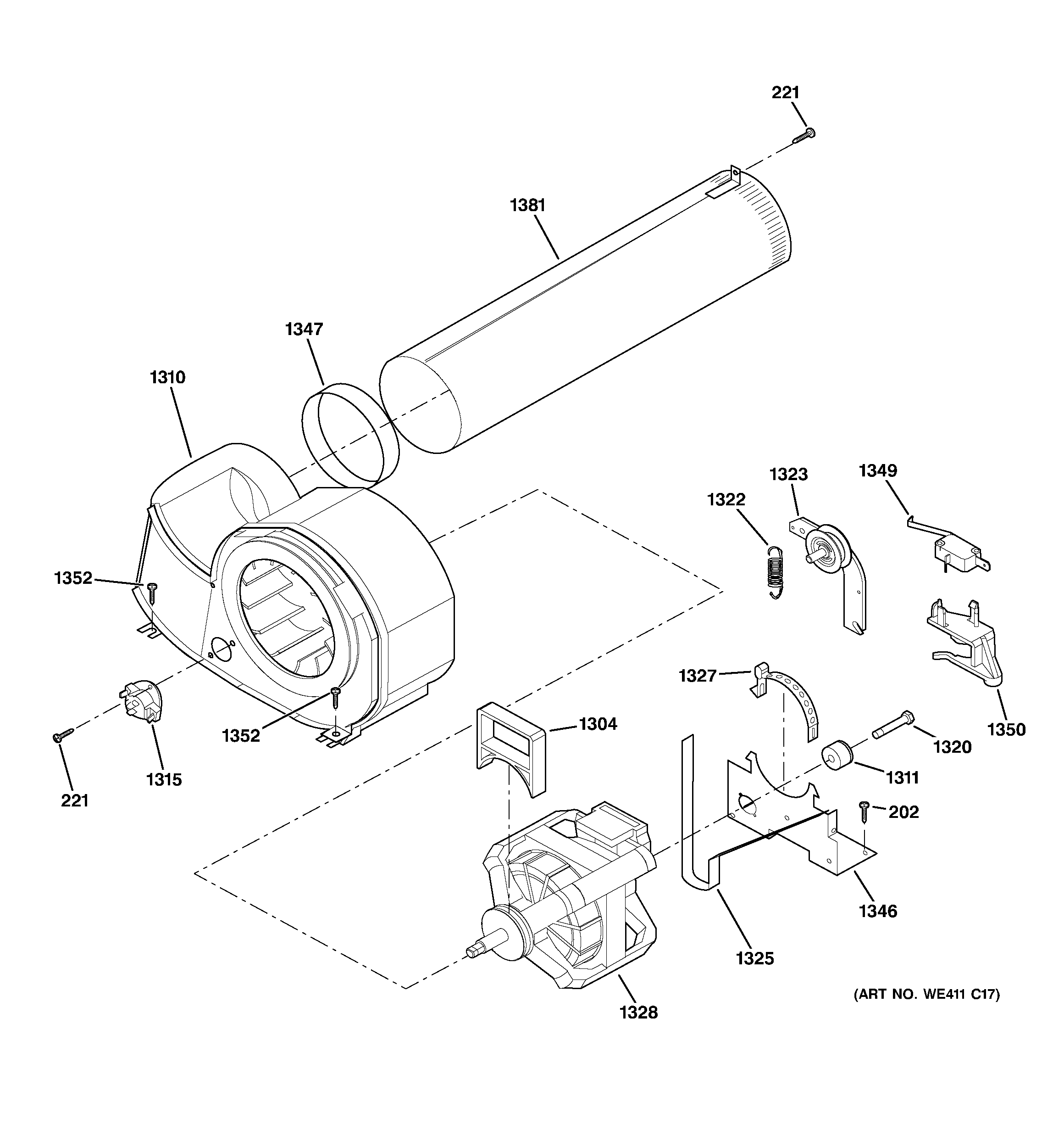 GE DSXH43GF2WW motor diagram
