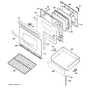 GE JGB500DEP1BB door & drawer parts diagram