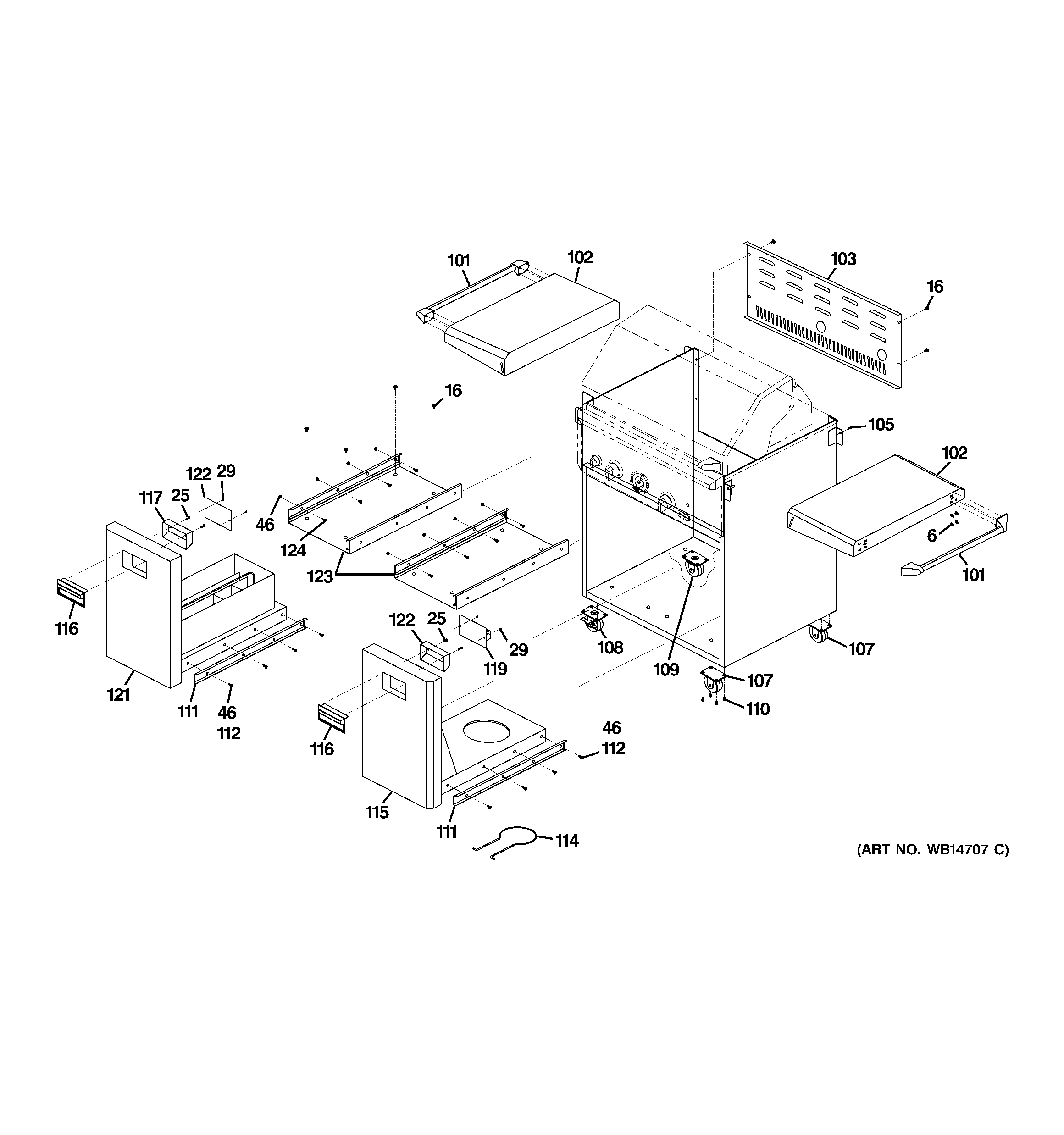 GE ZGG300LCP1SS body parts diagram