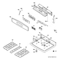 GE PGB928SEM3SS control panel & cooktop diagram
