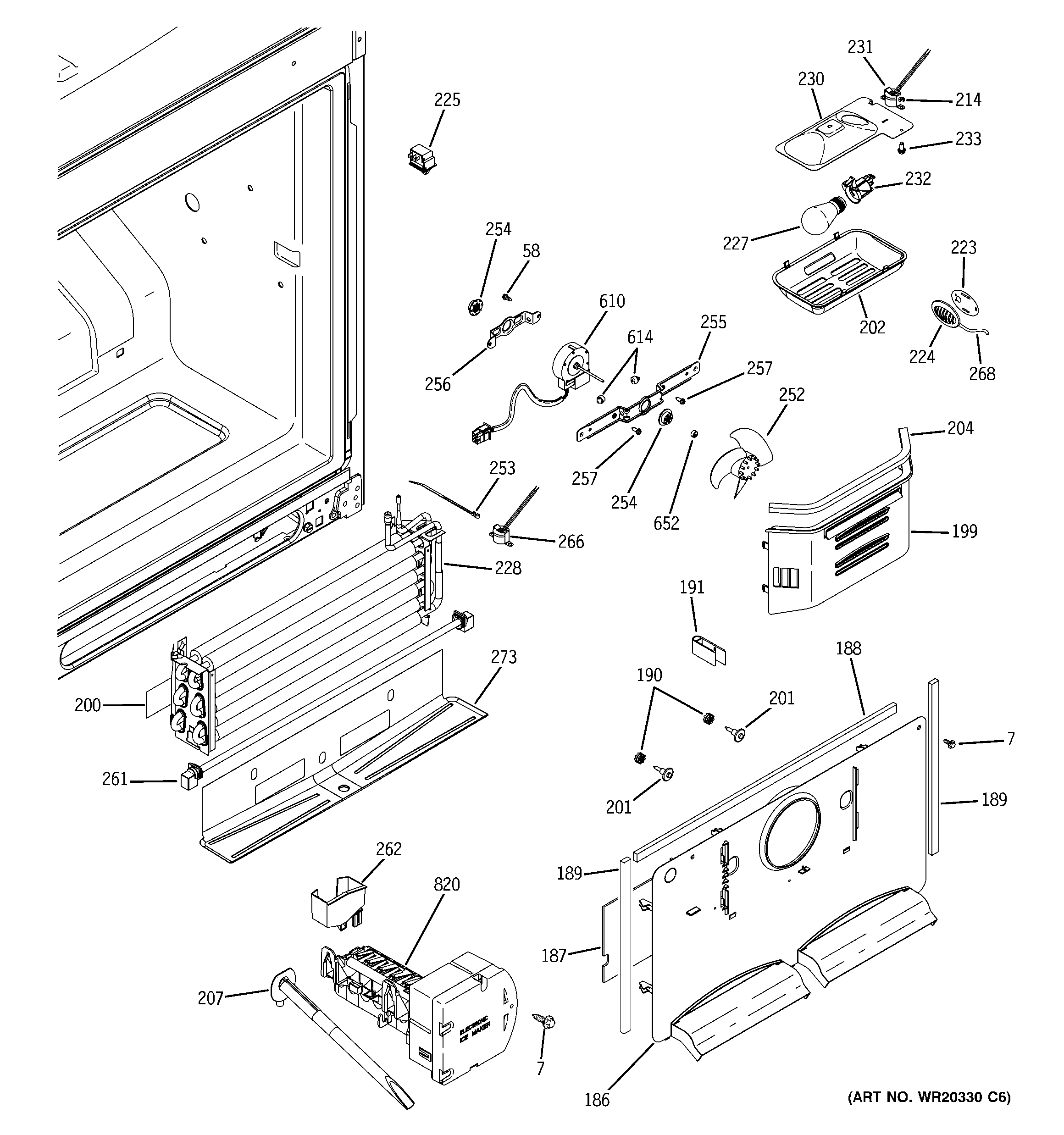 GE PDSF0MFXARWW freezer section diagram