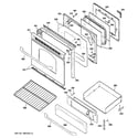 GE JGB290MEN4BS door & drawer parts diagram