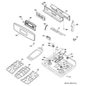 GE PGB908DEM4CC control panel & cooktop diagram