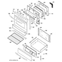 GE PGB910SEM4SS door & drawer parts diagram