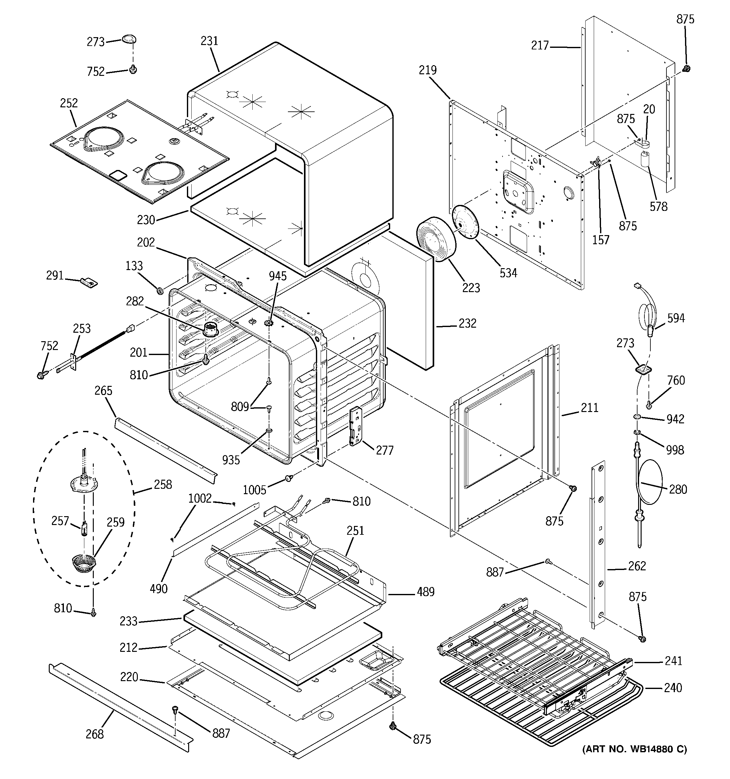 GE PT920DP2BB body parts diagram