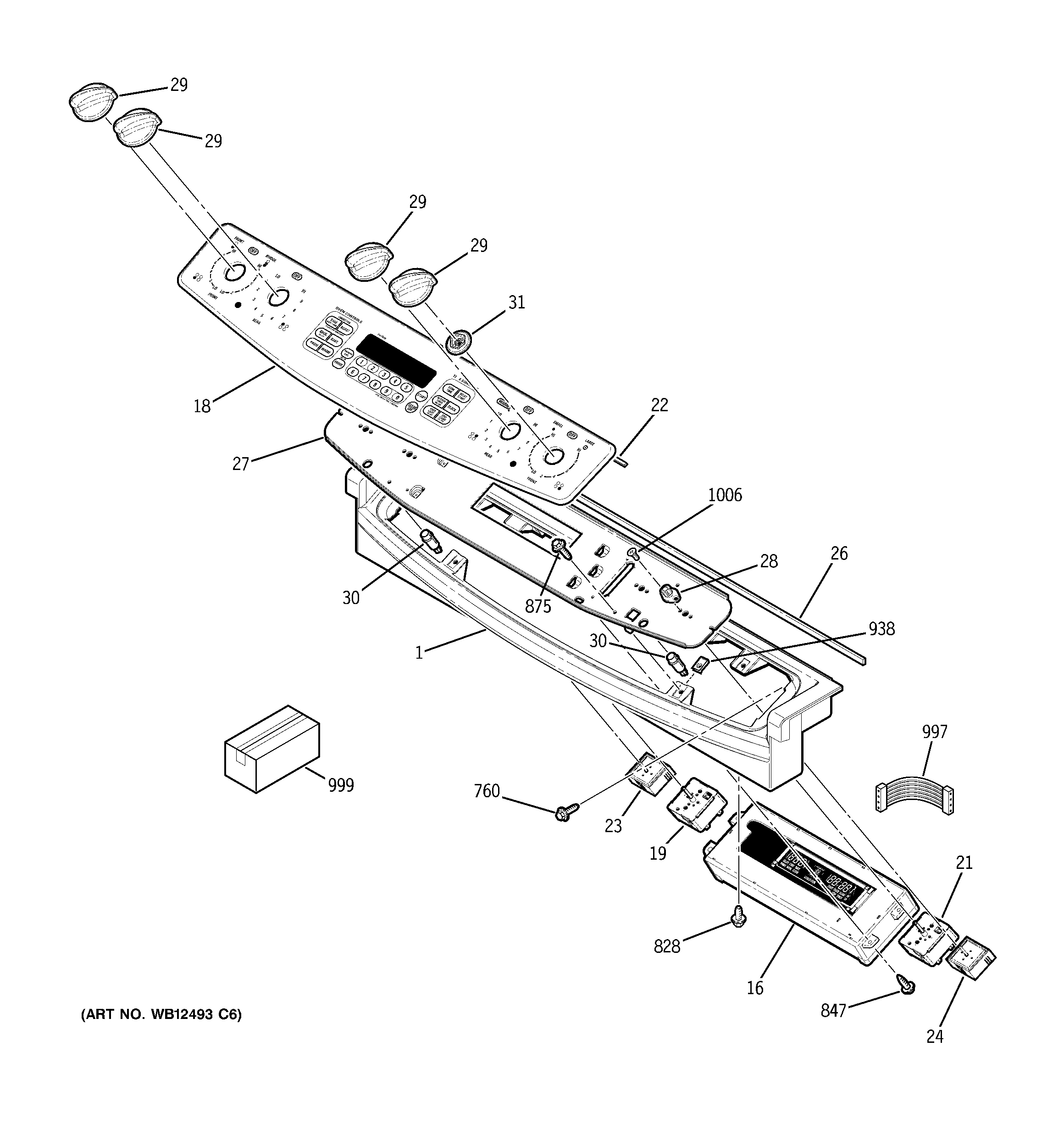 GE JD968TK4WW control panel diagram