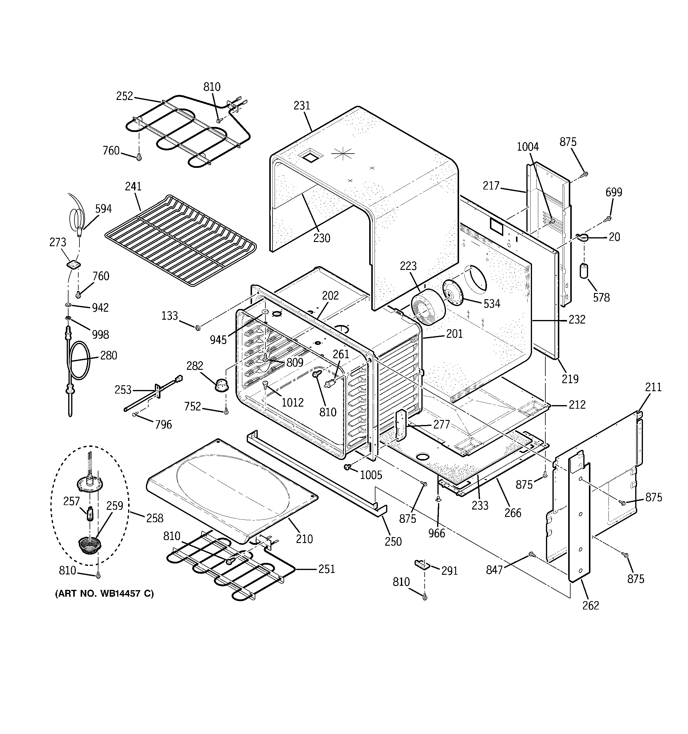 GE JD968TK4WW body parts diagram