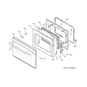 GE JD968BK4BB door diagram
