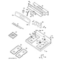GE JGBS23SEM4SS control panel & cooktop diagram