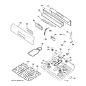 GE JGBS80SEM4SS control panel & cooktop diagram