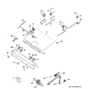Hotpoint RGB533DEP2WW gas & burner parts diagram