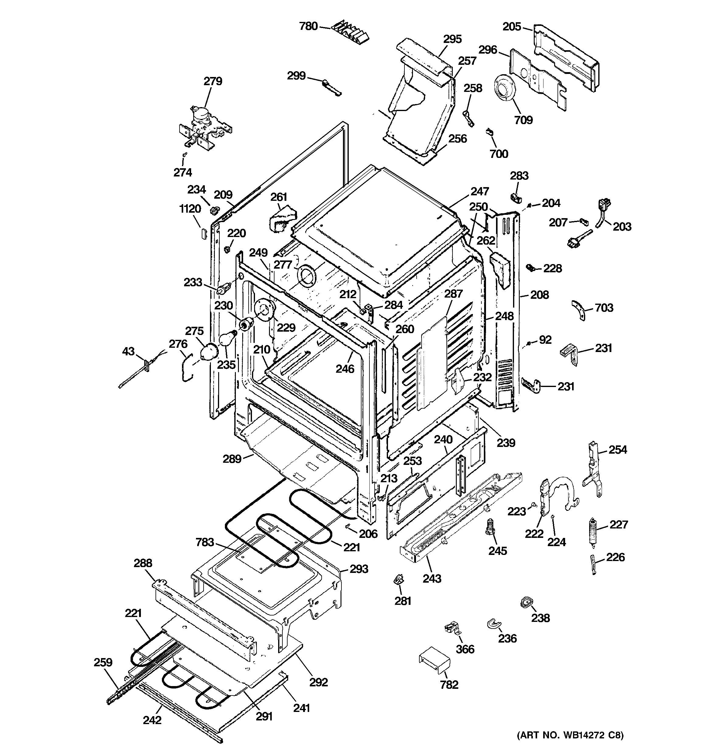 GE JGBP89DEM3WW body parts diagram