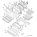 GE JGBP89SEM3SS door & drawer parts diagram