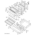 GE JGBP90MEHCBC door & drawer parts diagram