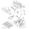 GE JGBS80DEM3BB control panel & cooktop diagram