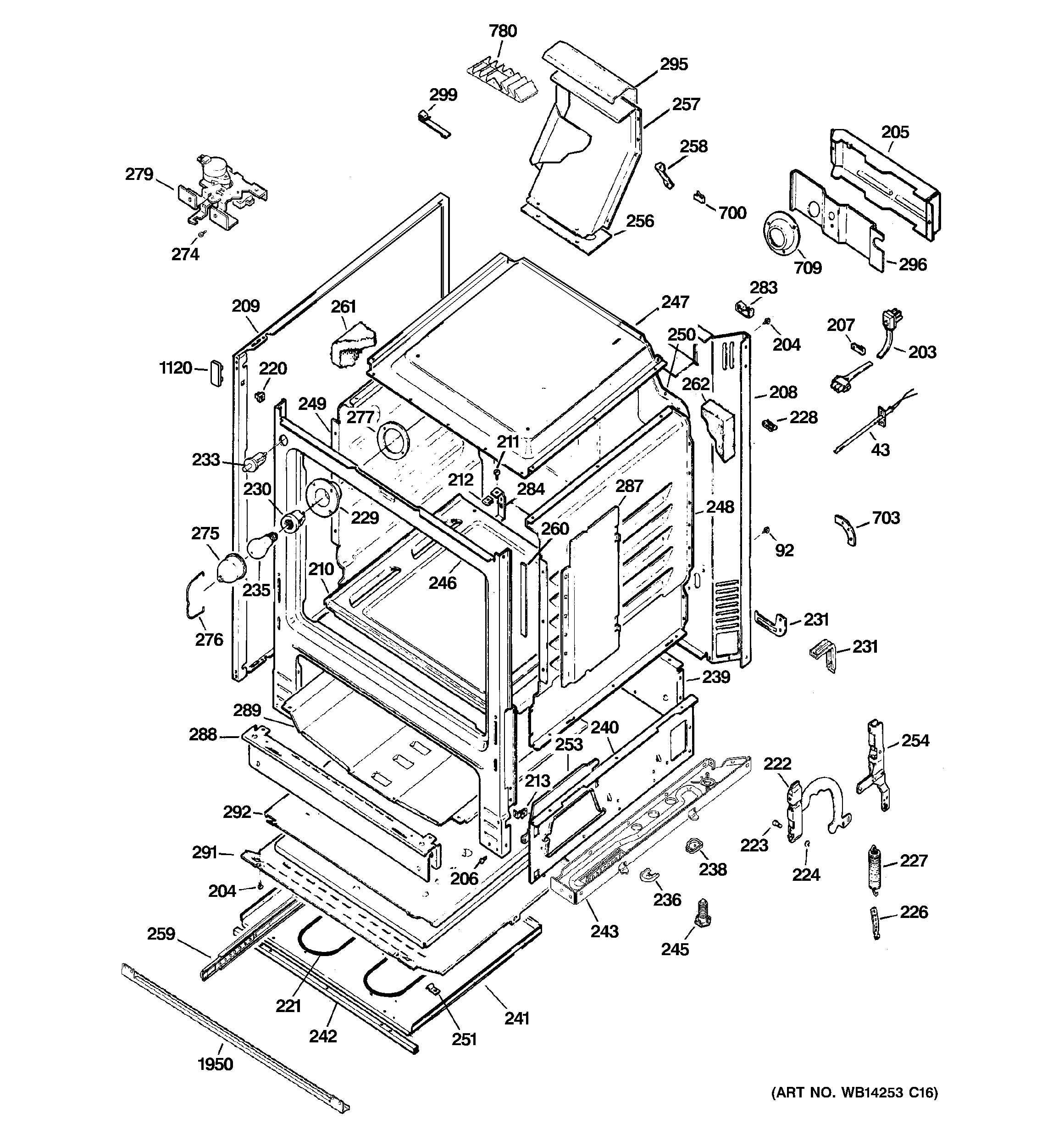 GE PGB908DEM3BB body parts diagram