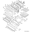 GE PGB975SEM3SS door & drawer parts diagram