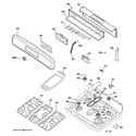GE JGB805SEP1SS control panel & cooktop diagram