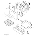 GE JGB805SEP1SS door & drawer parts diagram