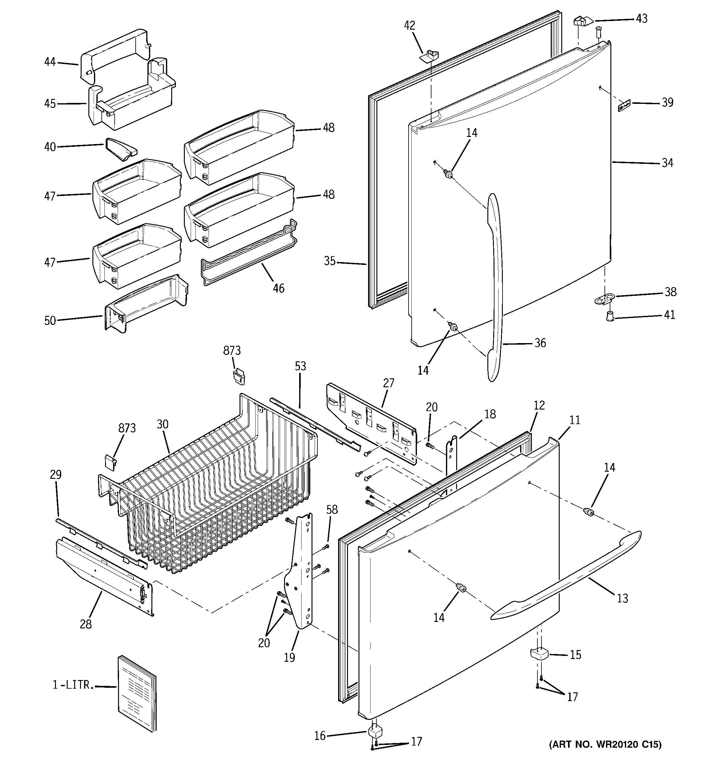 GE PDCS1NBWARSS doors diagram