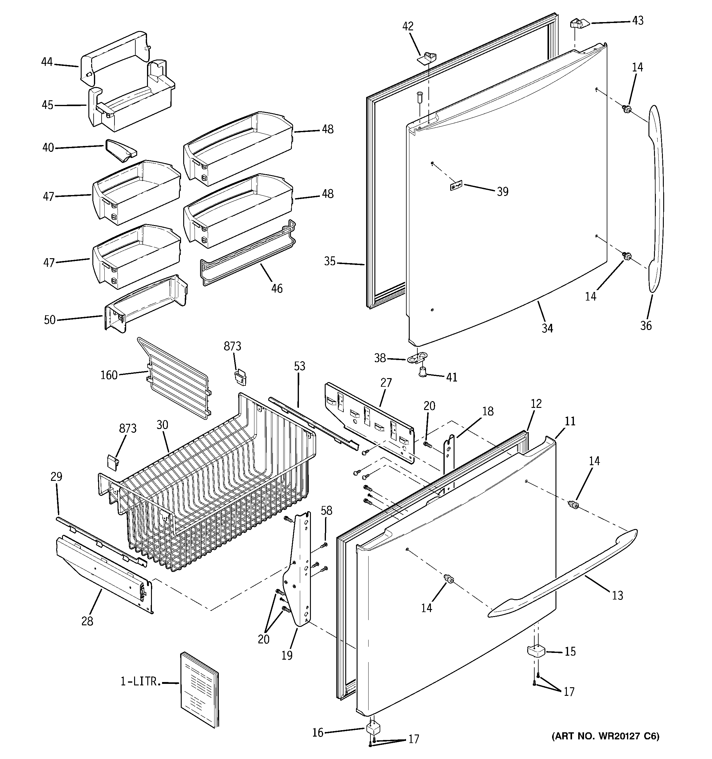 GE PDCE1NBYCJSS doors diagram