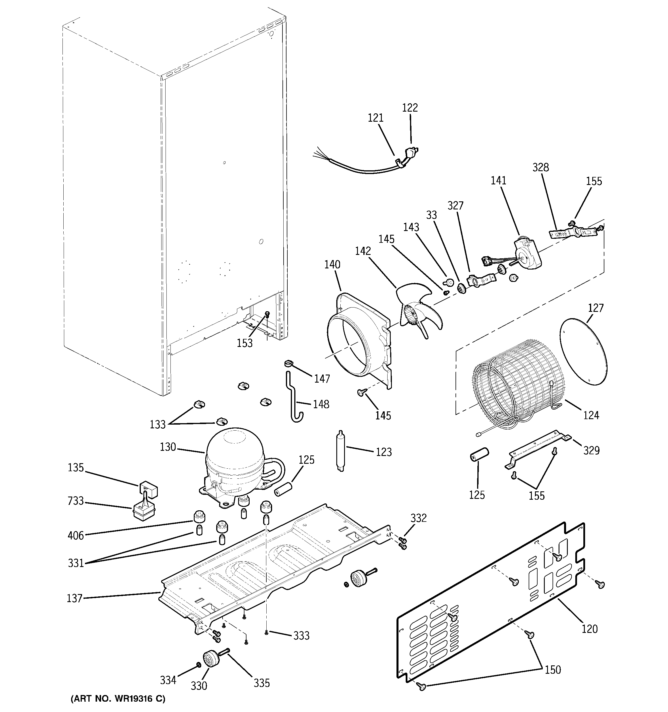 GE PDS18SBMCRBS unit parts diagram