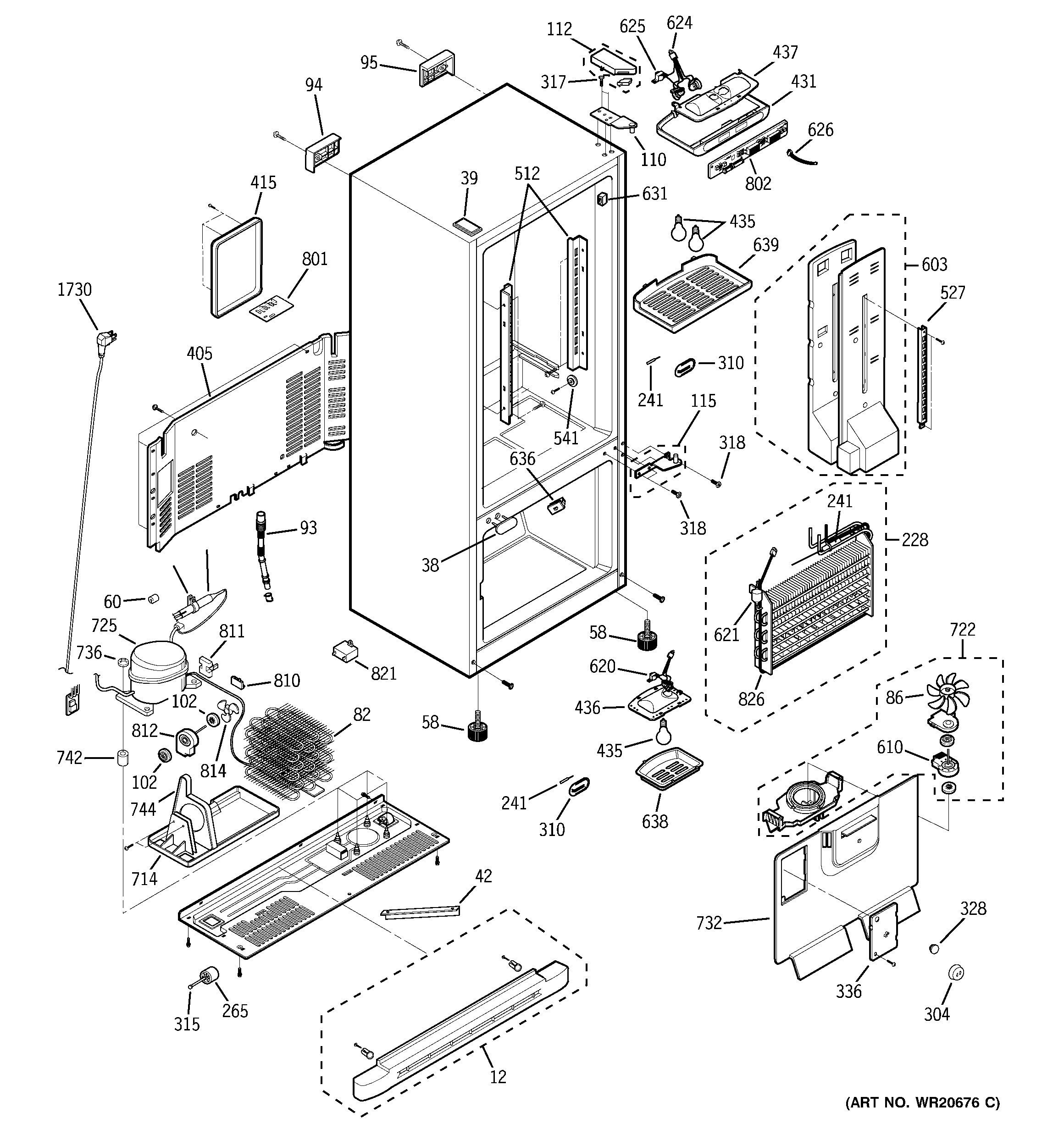 GE PDS22SBSDLSS cabinet diagram