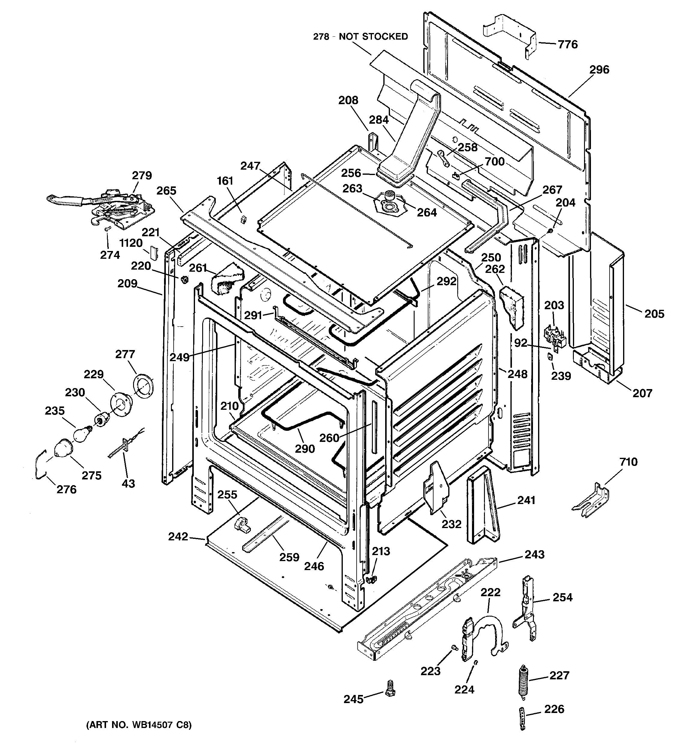 Hotpoint RB790DT1BB body parts diagram