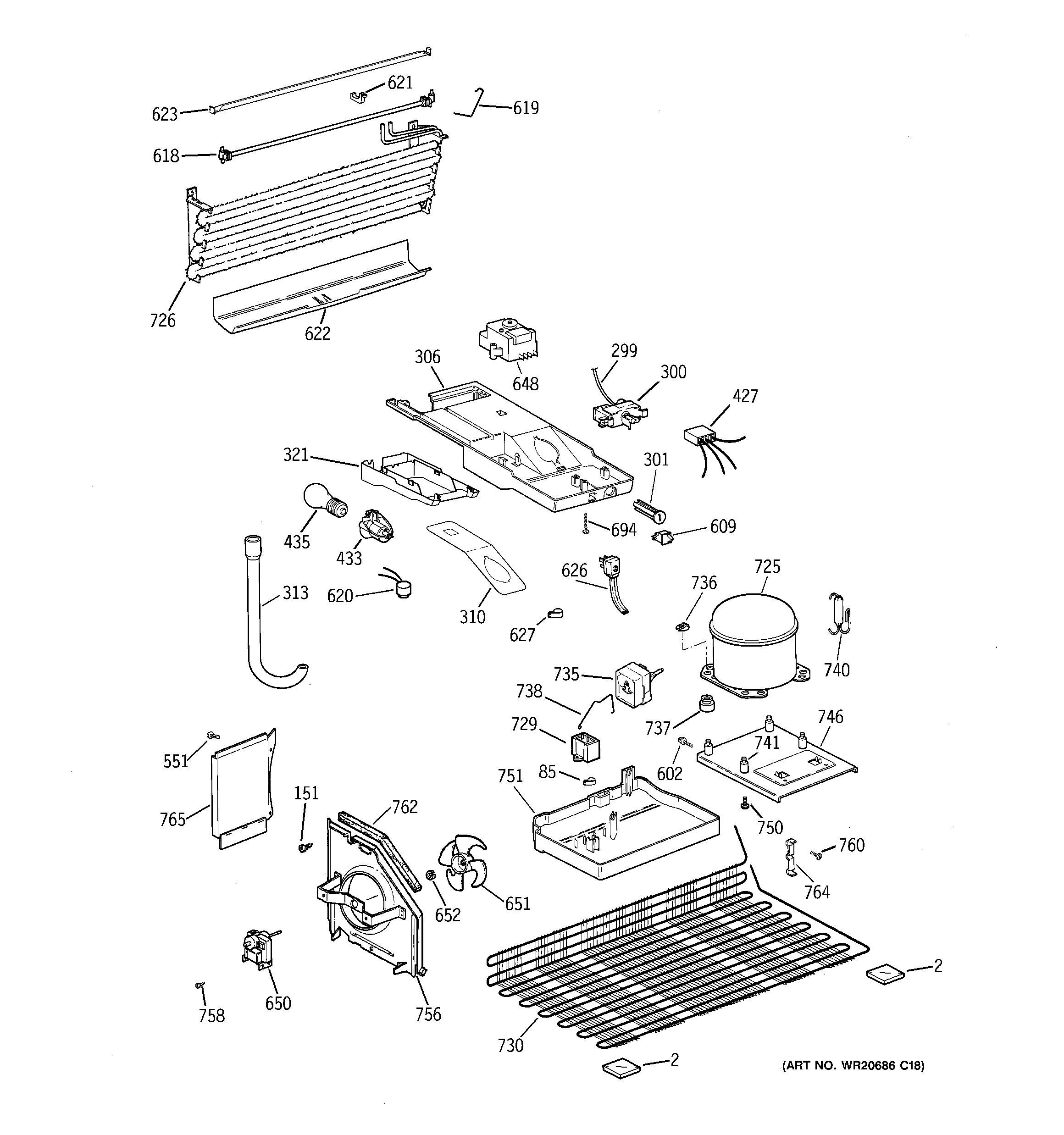 Hotpoint HTS17GBSHRWW unit parts diagram