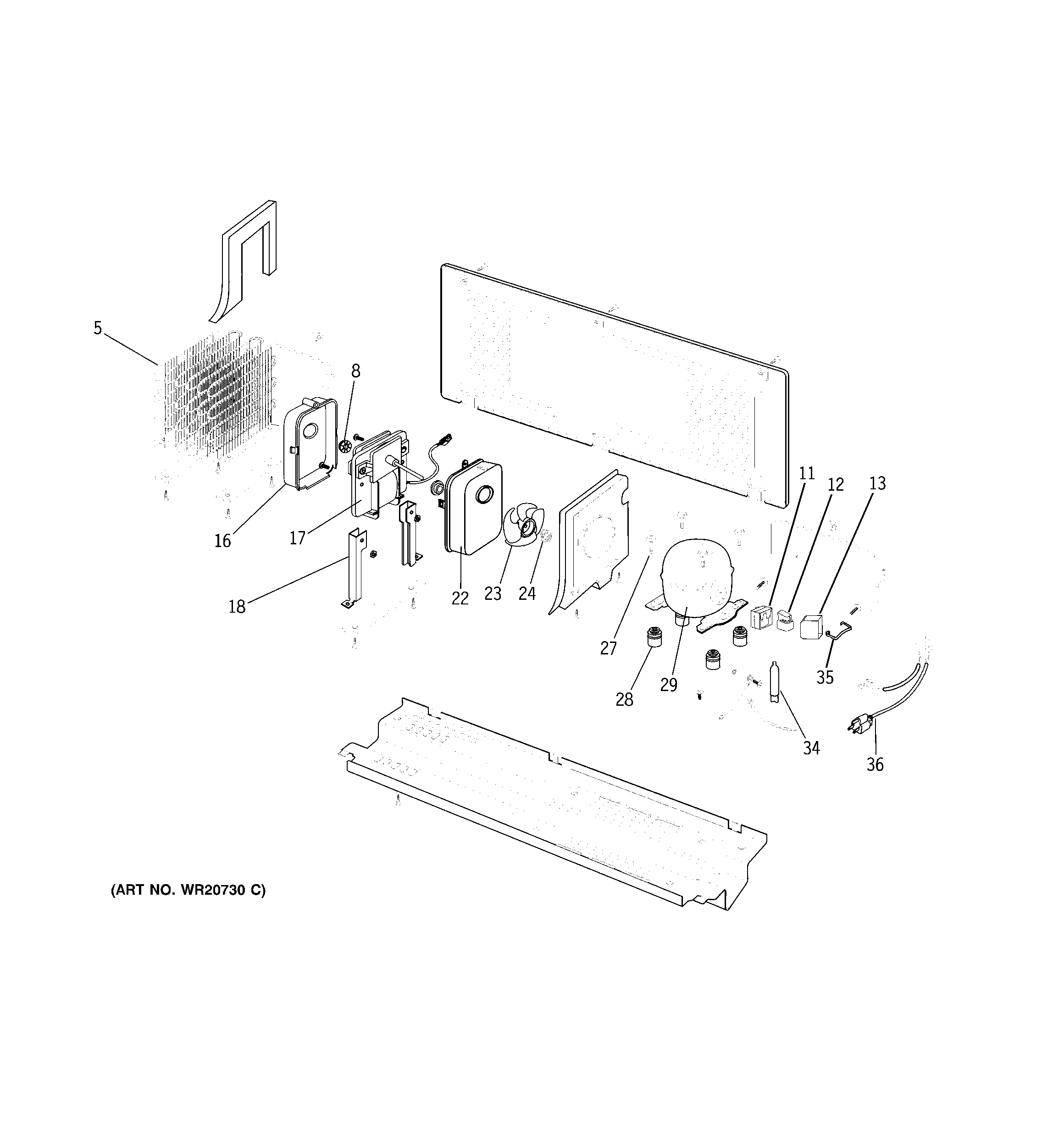 GE GMR06AAPBBB unit parts diagram