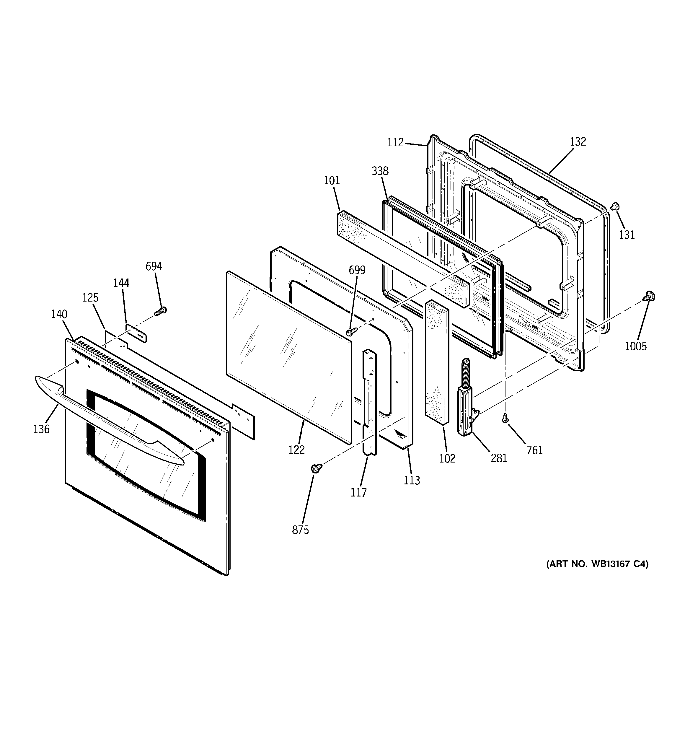 GE JCKP70WM2WW door diagram