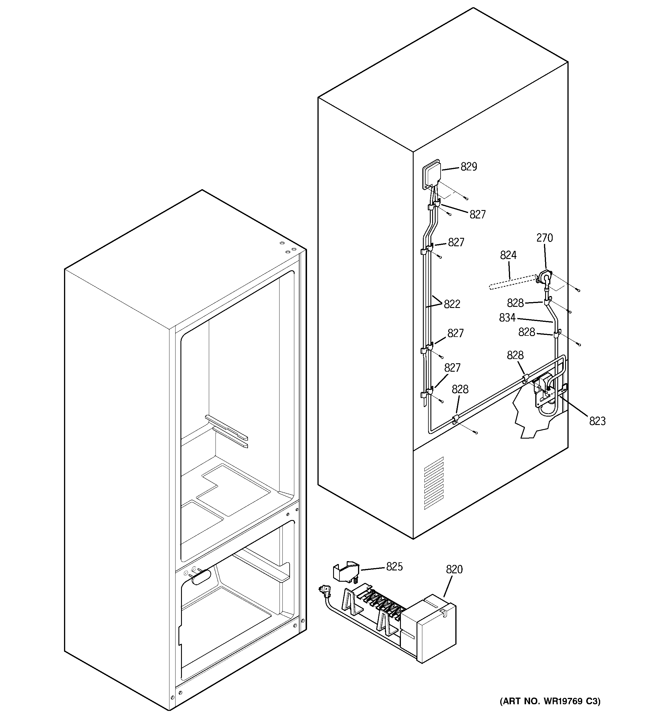 GE PDS22MFSACC water system diagram