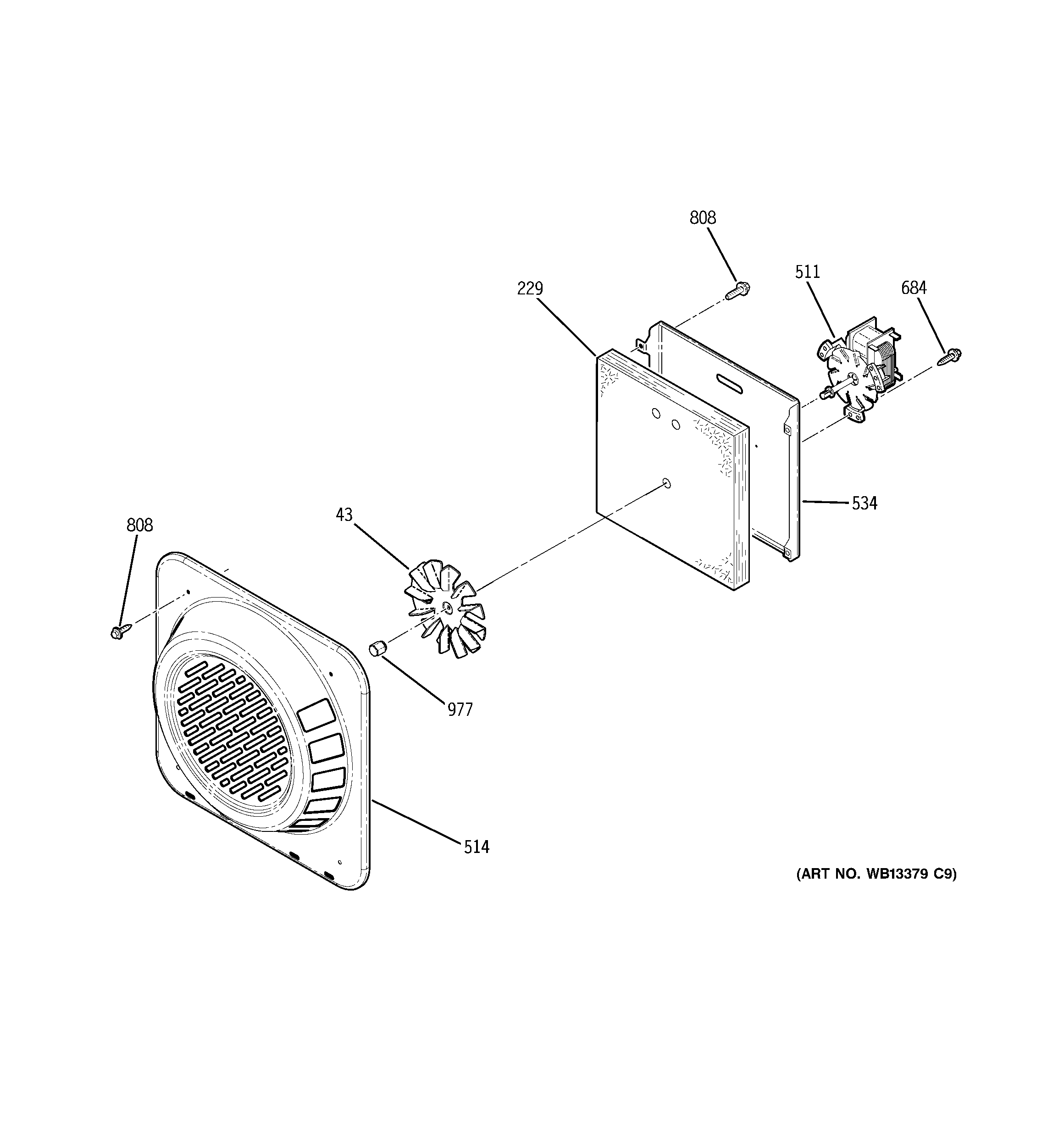 GE JB670SP1SS convection fan diagram