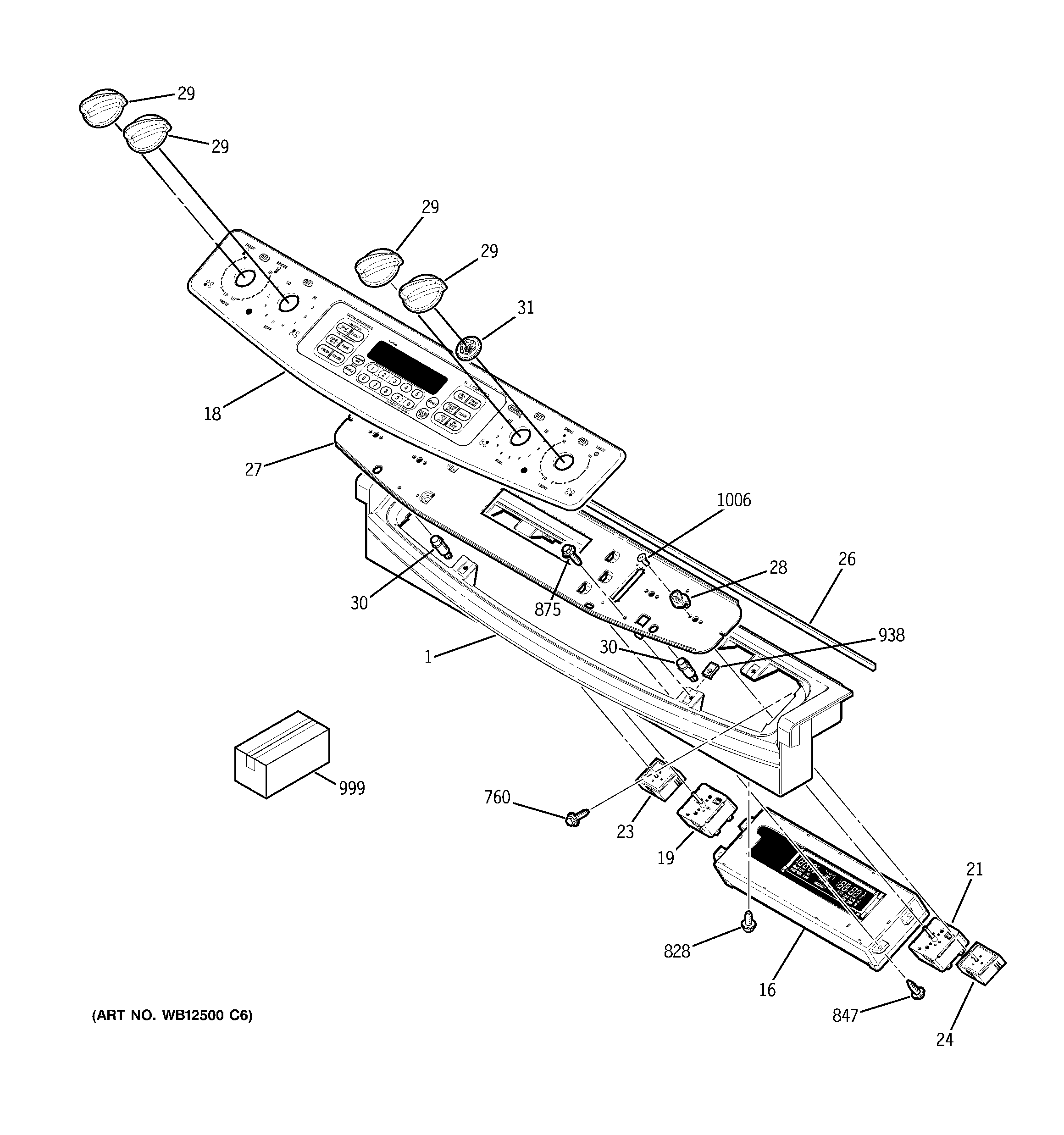 GE JD968SK5SS control panel diagram