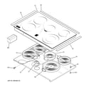 GE JD968SK5SS cooktop diagram