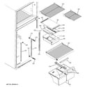 GE GTH18DBRALBB fresh food shelves diagram