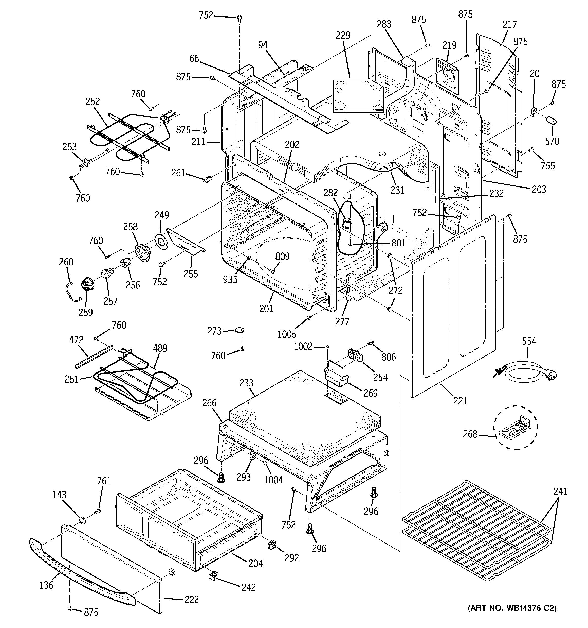 GE JCBP79SM2SS body parts diagram