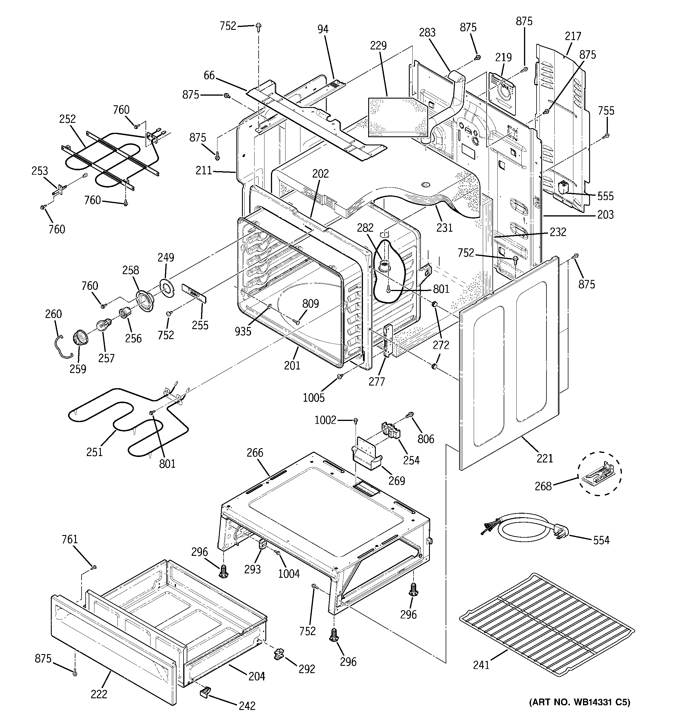 GE JCBP80DM2CC body parts diagram