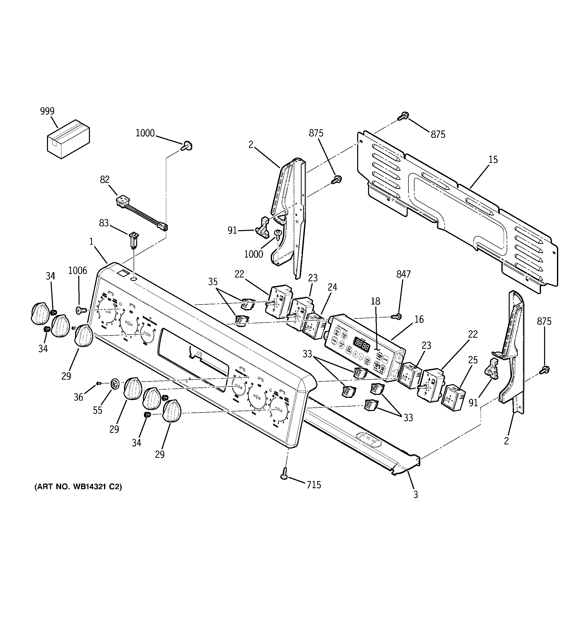 GE JCBP81DM2BB control panel diagram