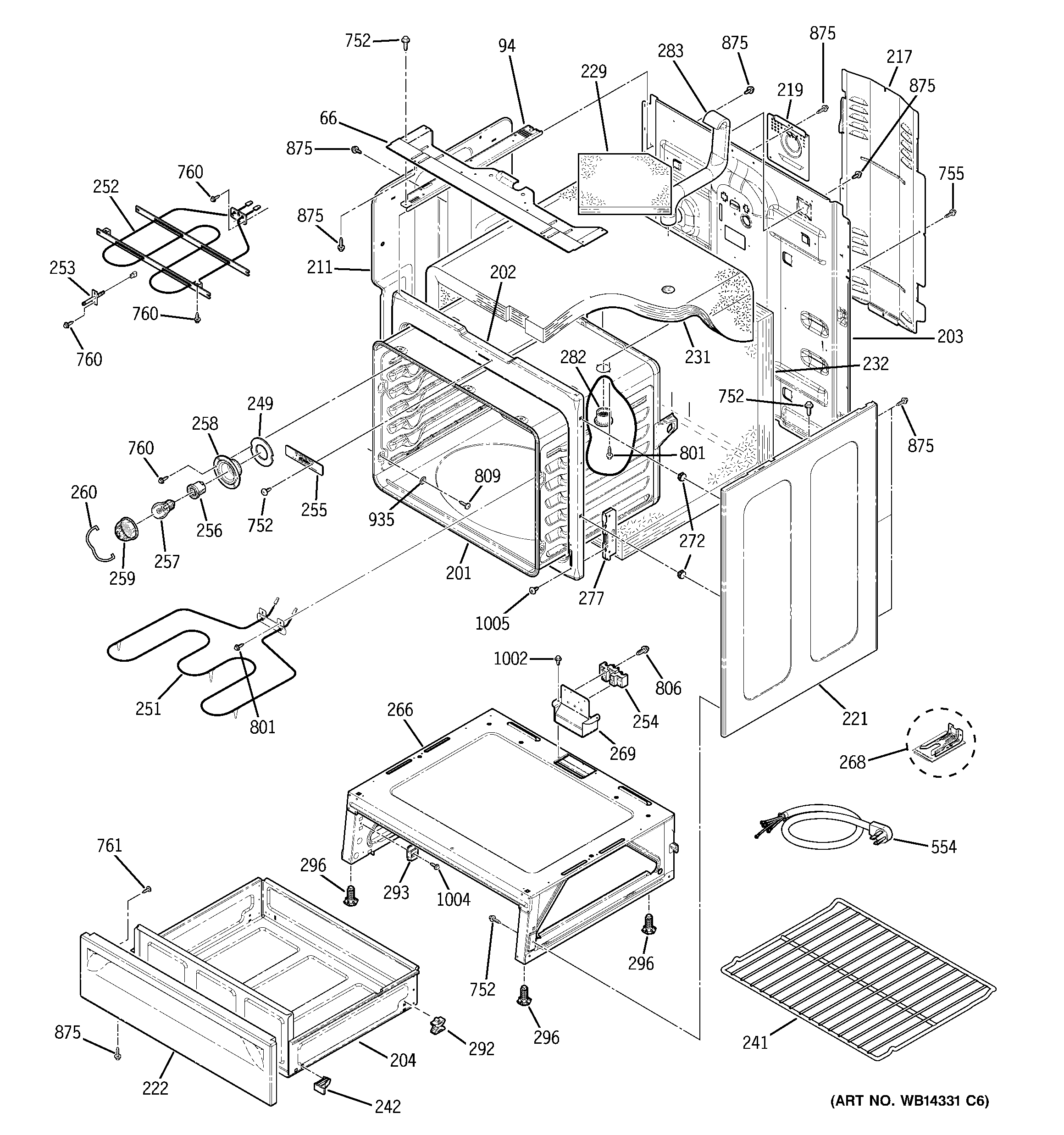 GE JCBP83HM2WW body parts diagram