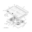 GE JCSP46DP1BB cooktop diagram