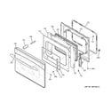 GE JCSP46DP1BB door diagram