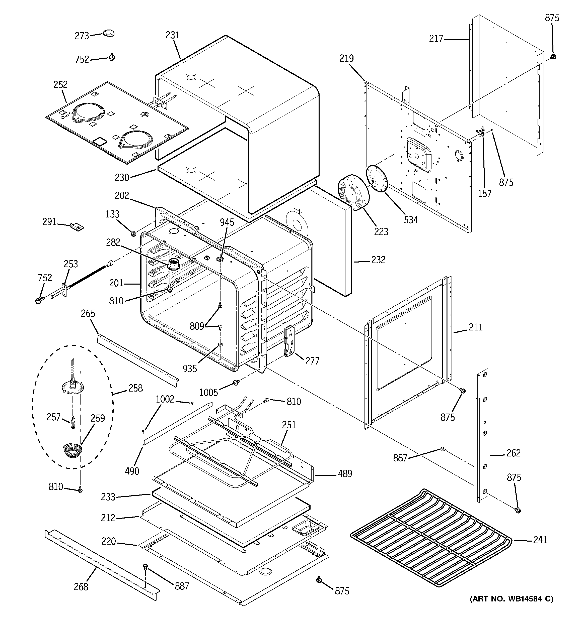 GE JCTP30WM2WW body parts diagram