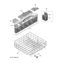 GE GLD4464R00SS lower rack assembly diagram