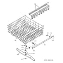 GE GLD4468R00SS upper rack assembly diagram