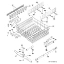 GE GLD7400R10WW upper rack asssembly diagram
