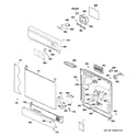 GE ADW1100N15BB escutcheon & door assembly diagram