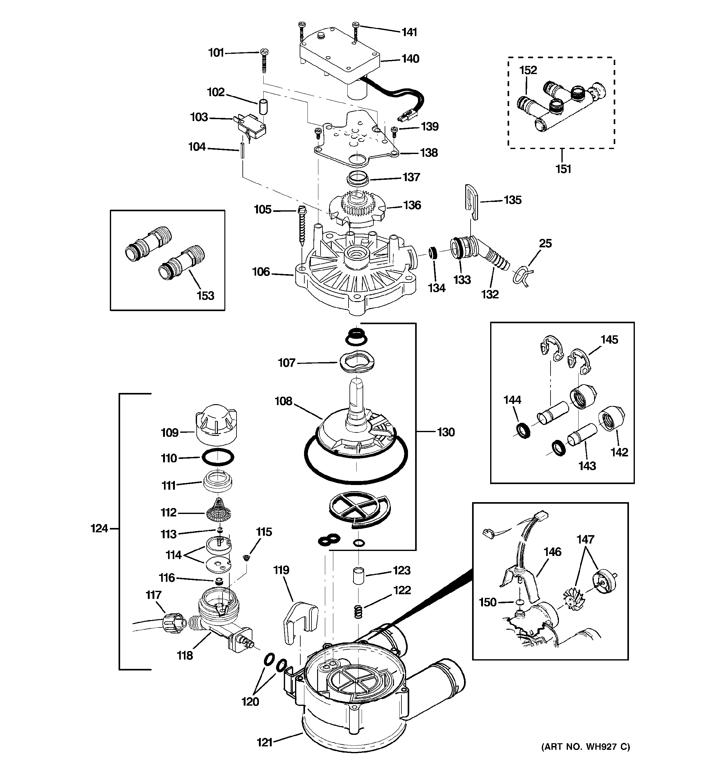 GE GXSF40H03 pump diagram