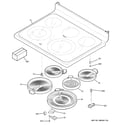 GE JBP72SM3SS cooktop diagram